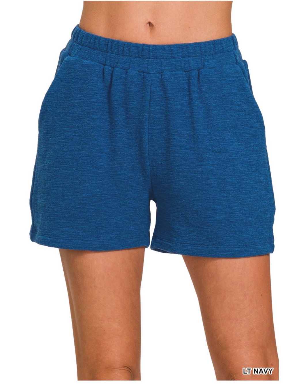 Zenana Outfitters light navy Athletic Pull-On Shorts